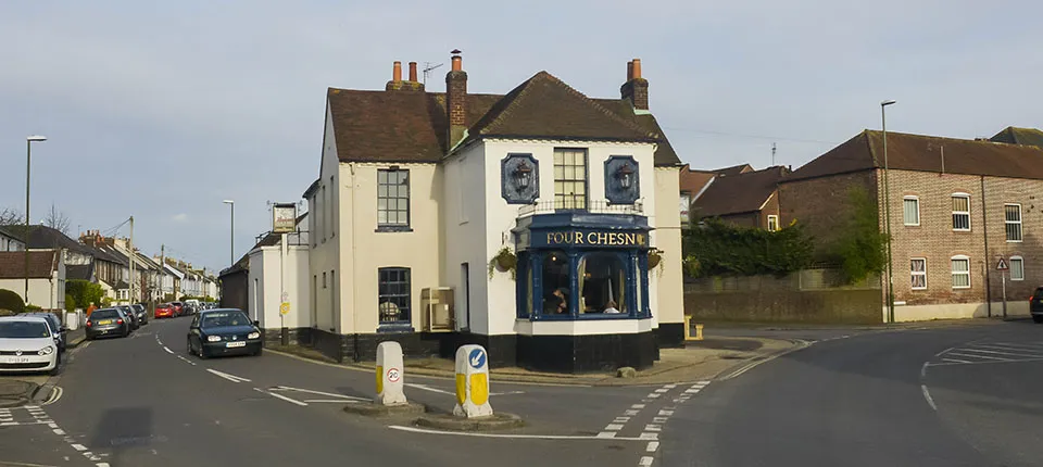The Four Chesnuts on the corner of Oving Road and The Hornet, Chichester